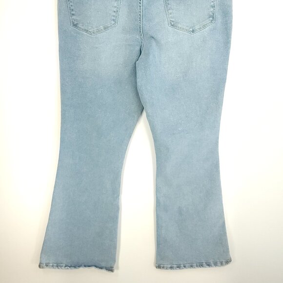 LuLaRoe Flare Jeans Women's 34 Light Blue Denim Slimming Panel - Picture 6 of 11